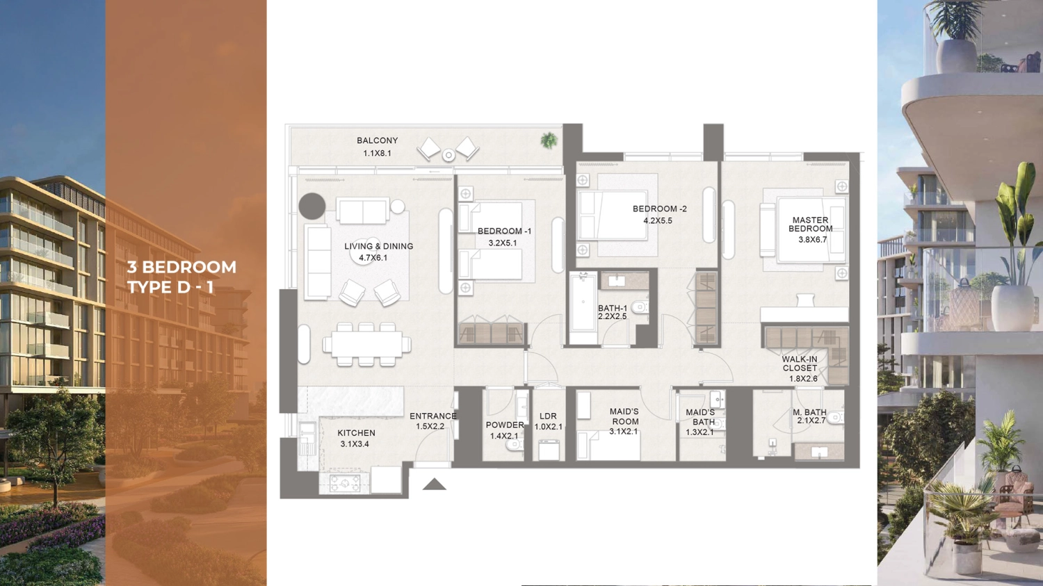 3 BR - Type A